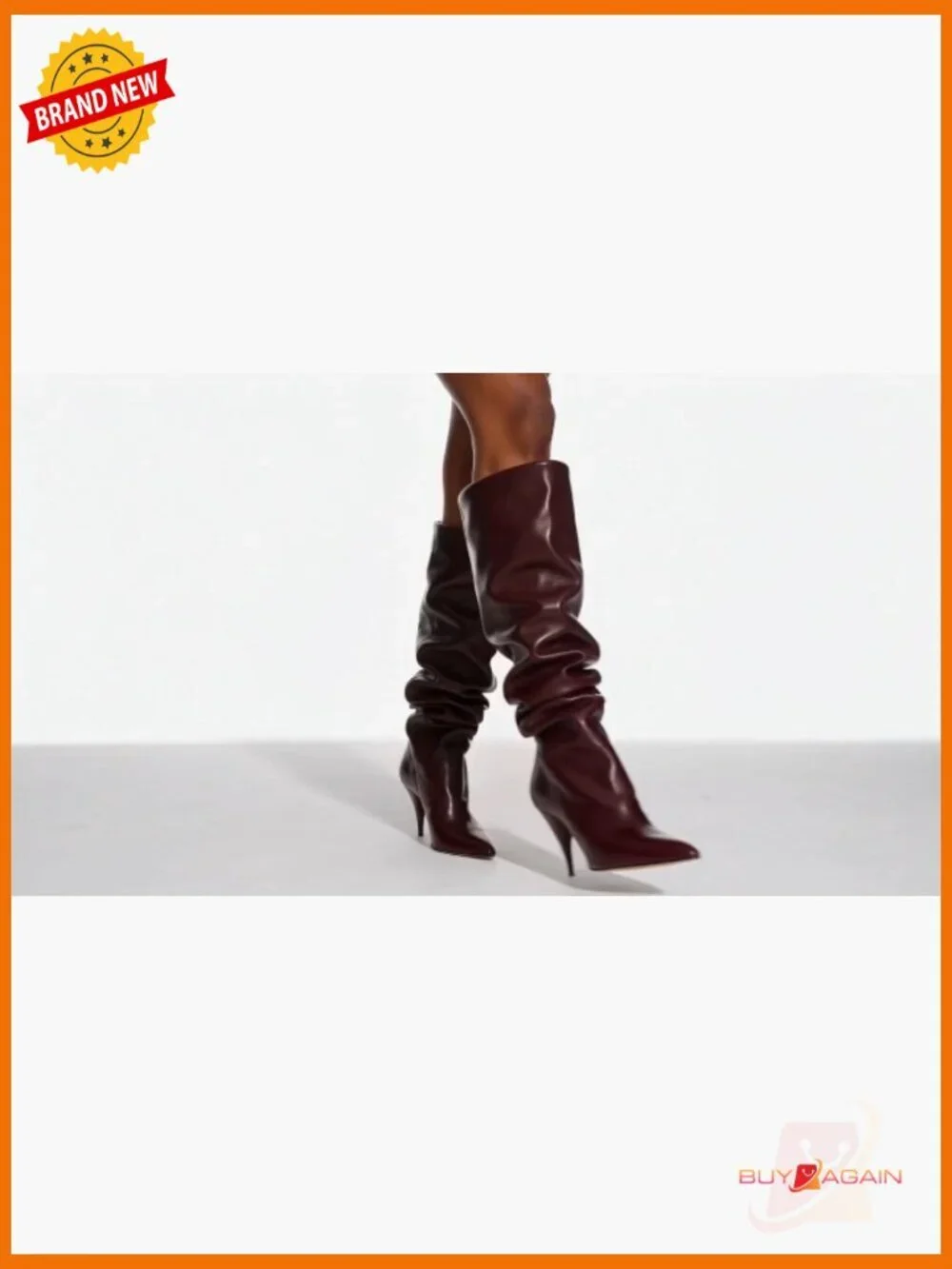 Knee High Slouchy Ruched Pleated Wide Calf Pull On Boots